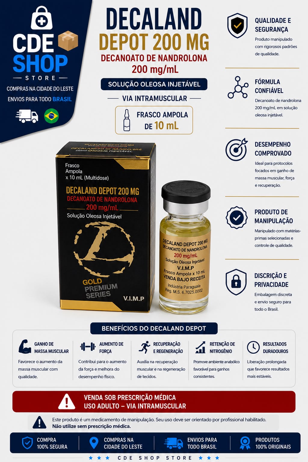 DECALAND DEPOT LANDER GOLD  (200MG) 10ML