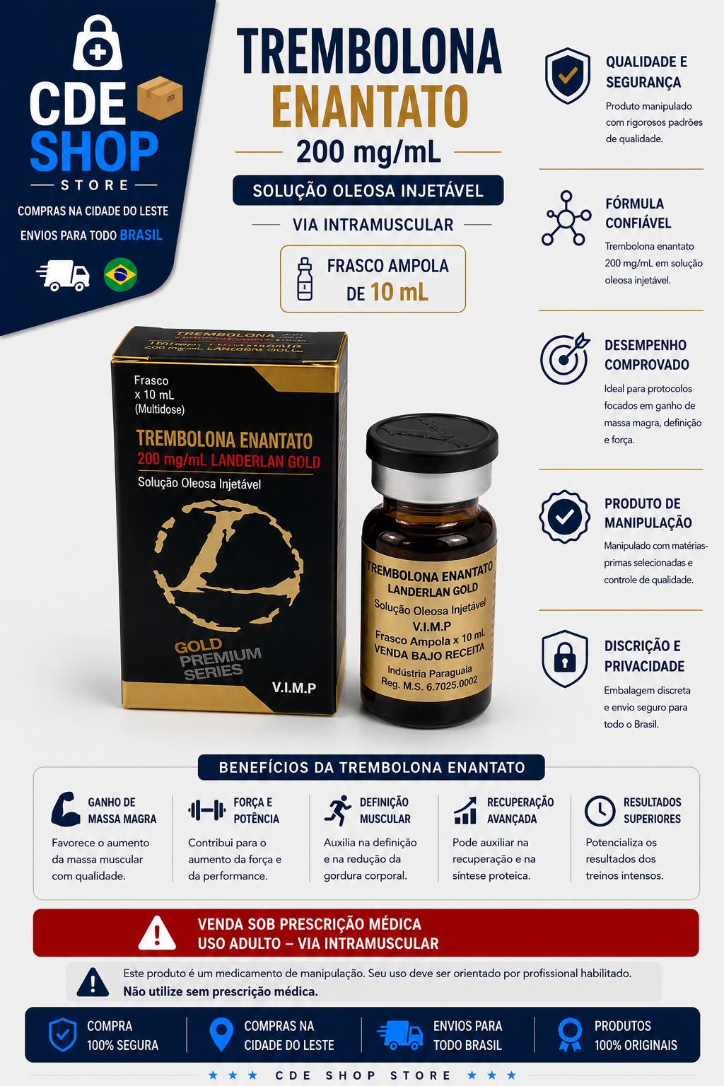 TREMBOLONA ENANTATO LANDER GOLD 10ML