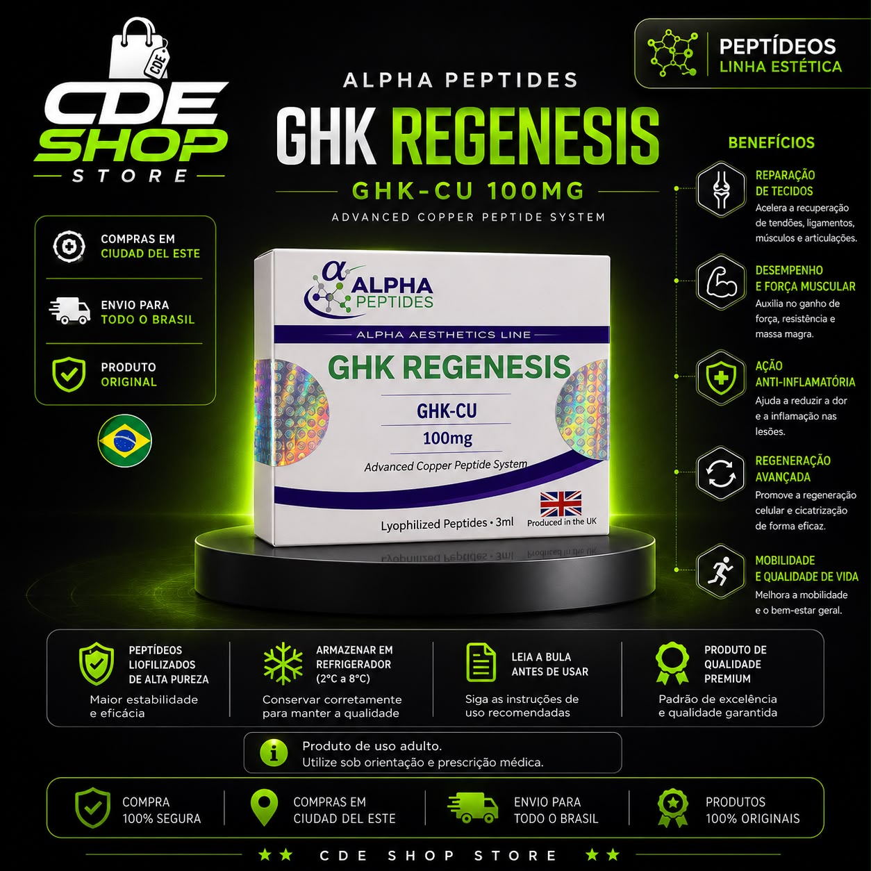 ALPHA GHK REGENESIS (GHK-CU) 100MG