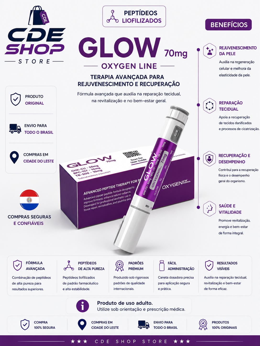 GLOW 70MG OXYGEN (CANETA)