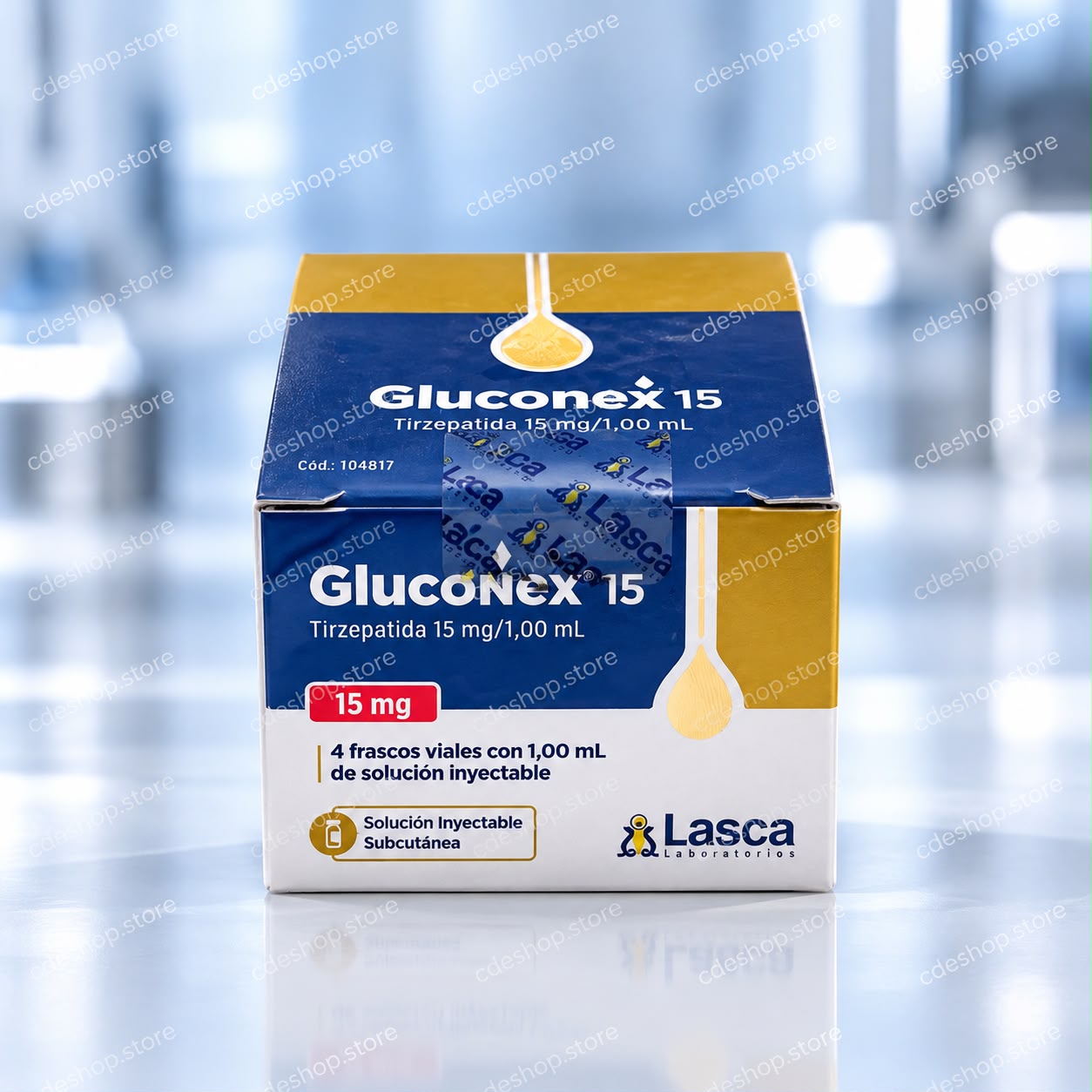 GLUCONEX 15MG 4 AMPOLAS (60MG)
