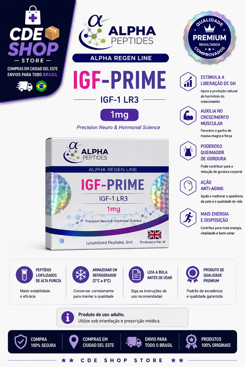 ALPHA IGF-PRIME (IGF-1LR3) 1MG