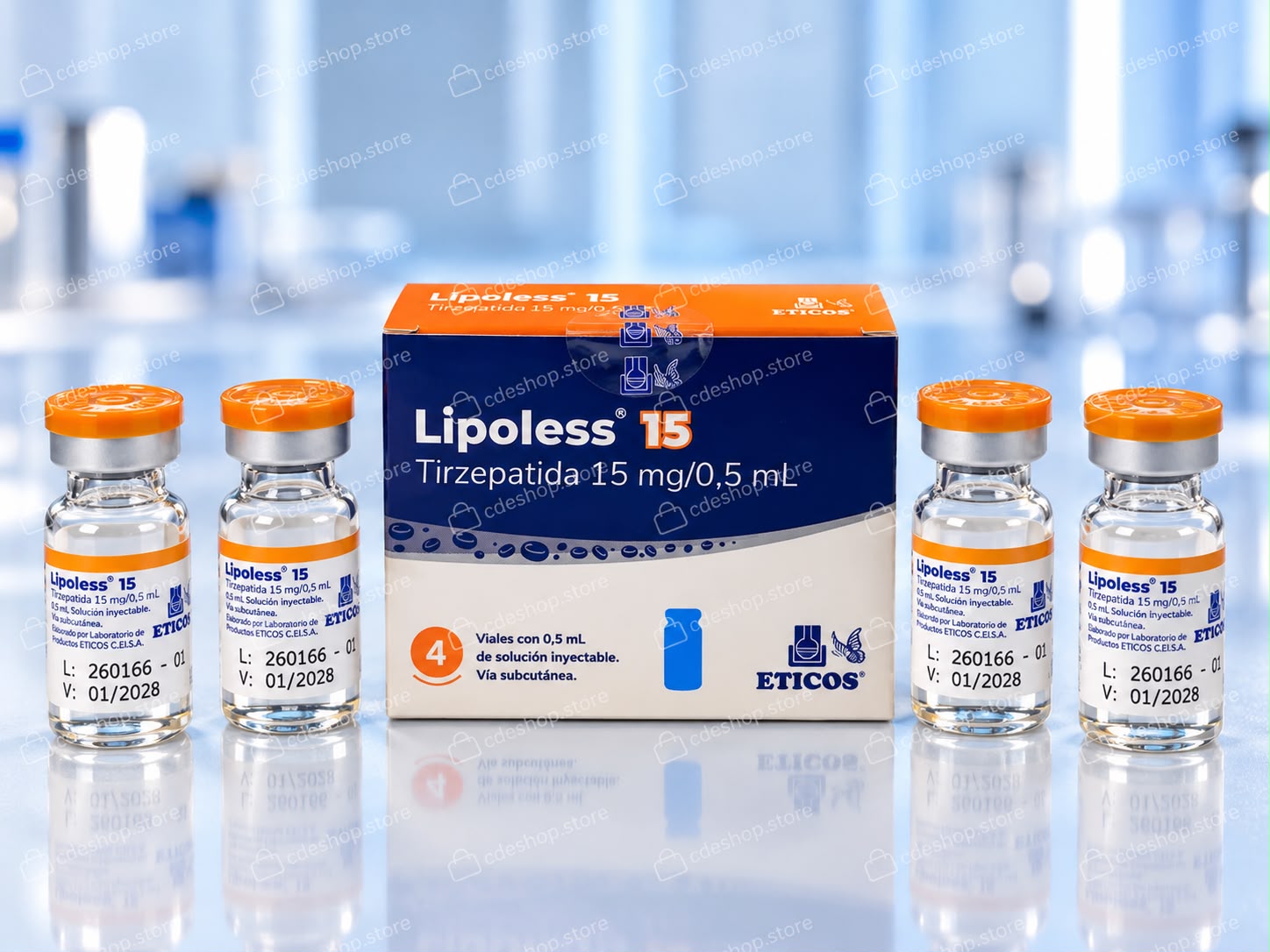 LIPOLESS 15MG 4 AMPOLAS (60MG)