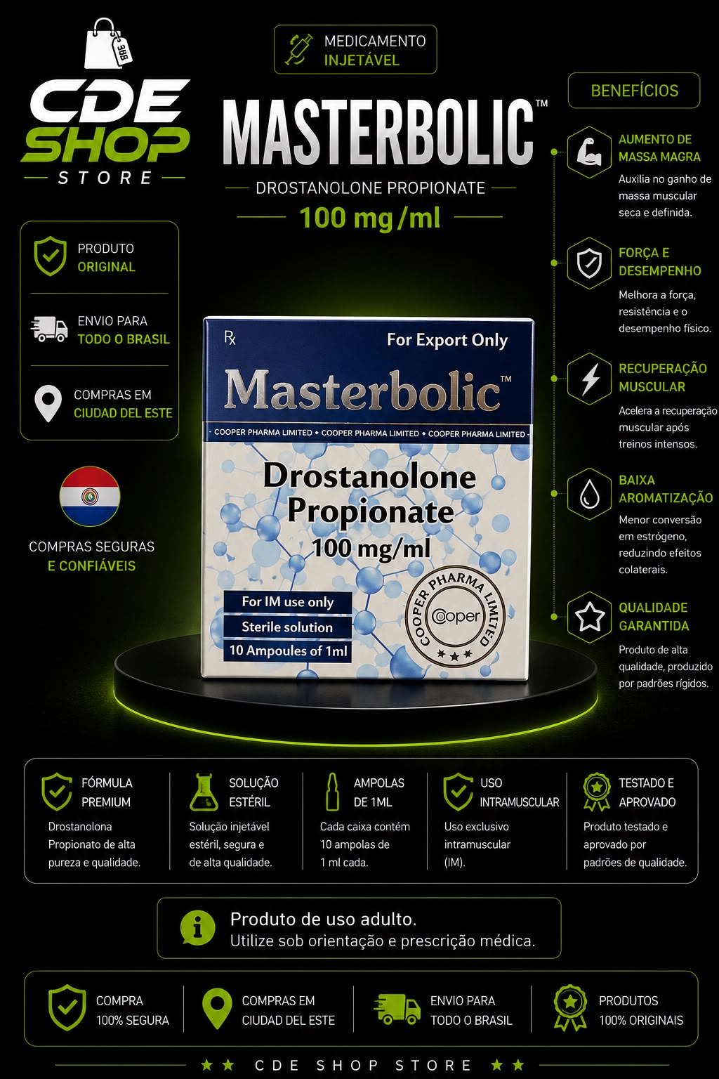 MASTERBOLIC COOPER PHARMA 100MG/1ML X 10