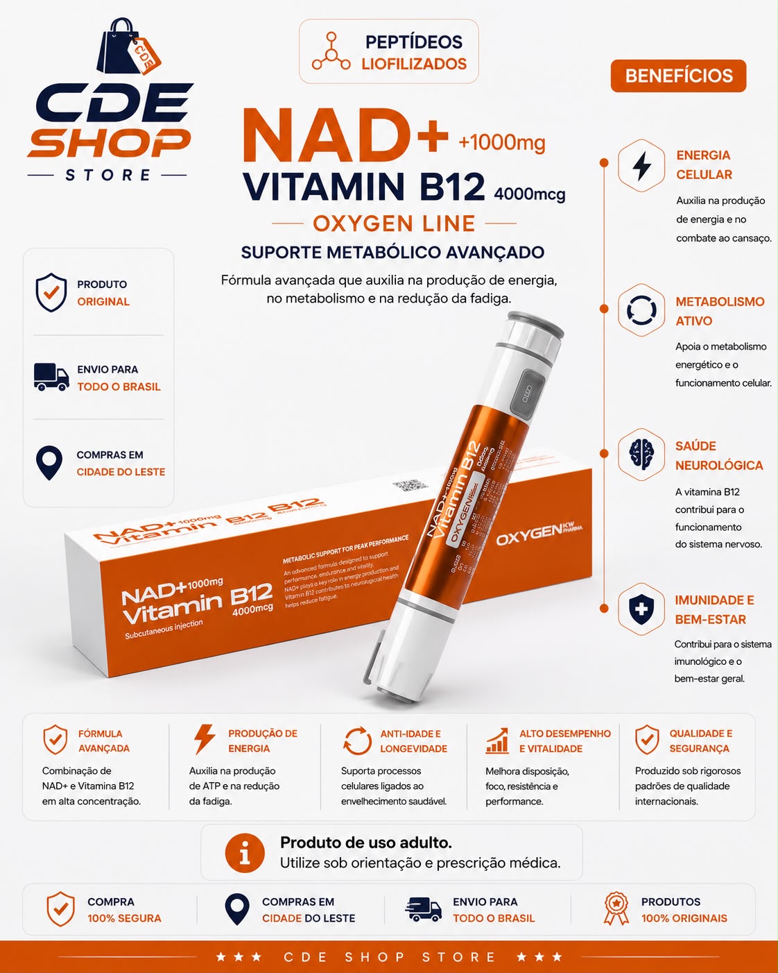NAD+ VITAMIN B12 (CANETA) OXYGEN
