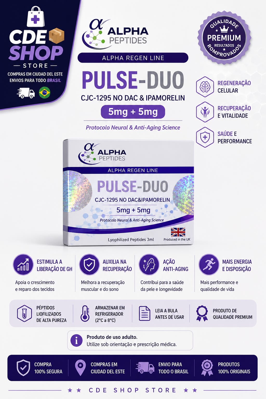 ALPHA PULSE-DUO (CJC-1295 No DAC+IPAMORELIN) 10MG