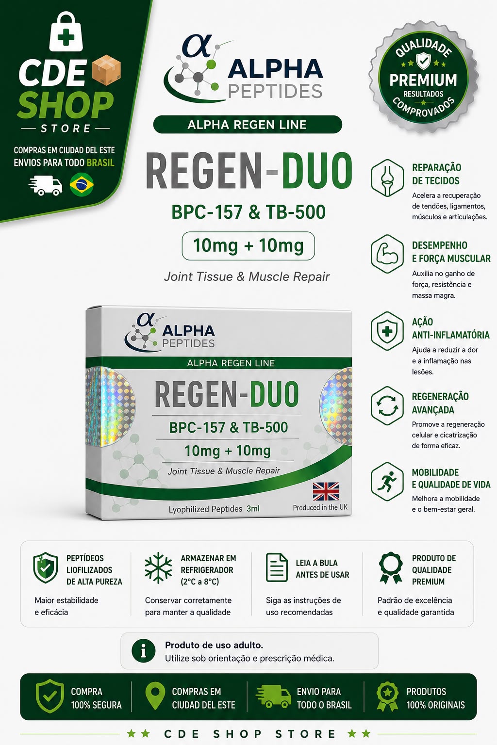 ALPHA REGEN-DUO (BPC-157+BT-500) 20MG