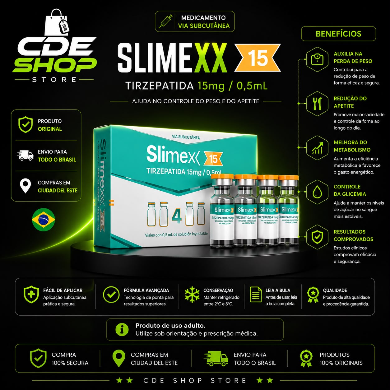 SLIMEX 15MG 4 AMPOLAS (60MG)
