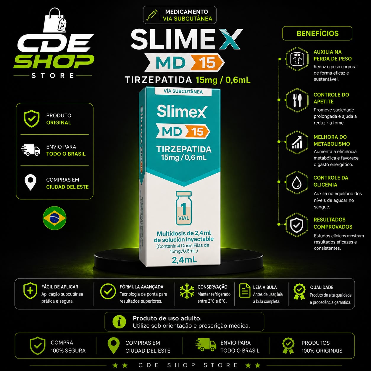 SLIMEX 15MG MD-1AMPOLA (60MG)