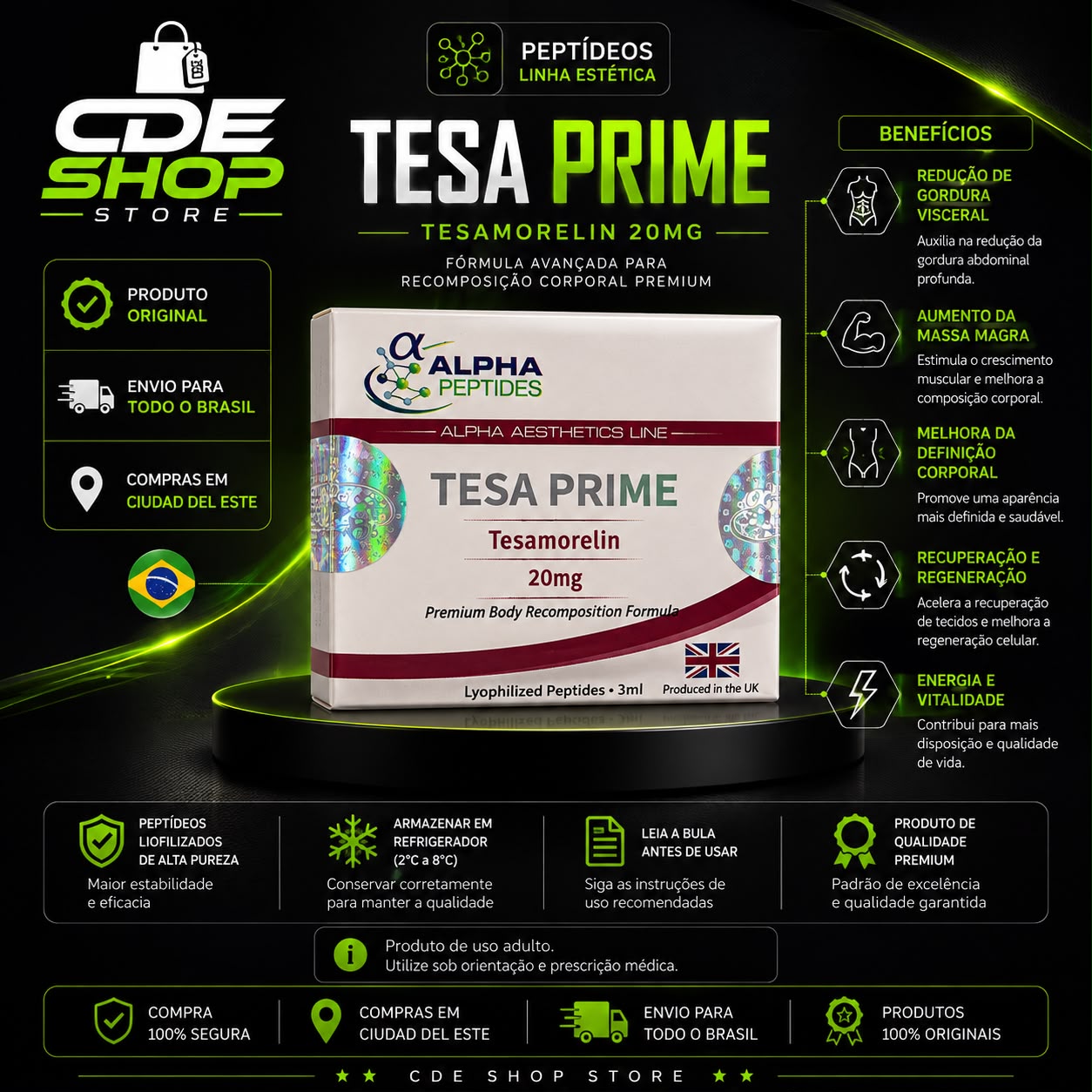 ALPHA TESA PRIME (TESAMORELIN) 20MG
