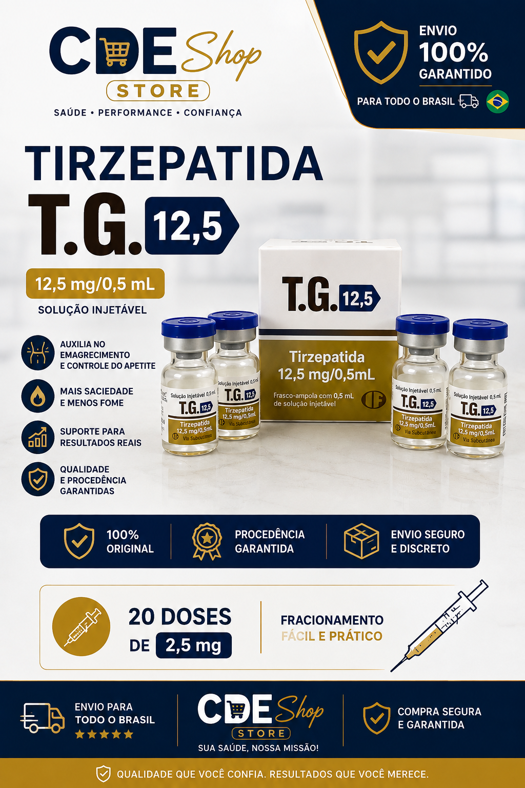 TG 12,5MG 4 AMPOLAS (50MG)