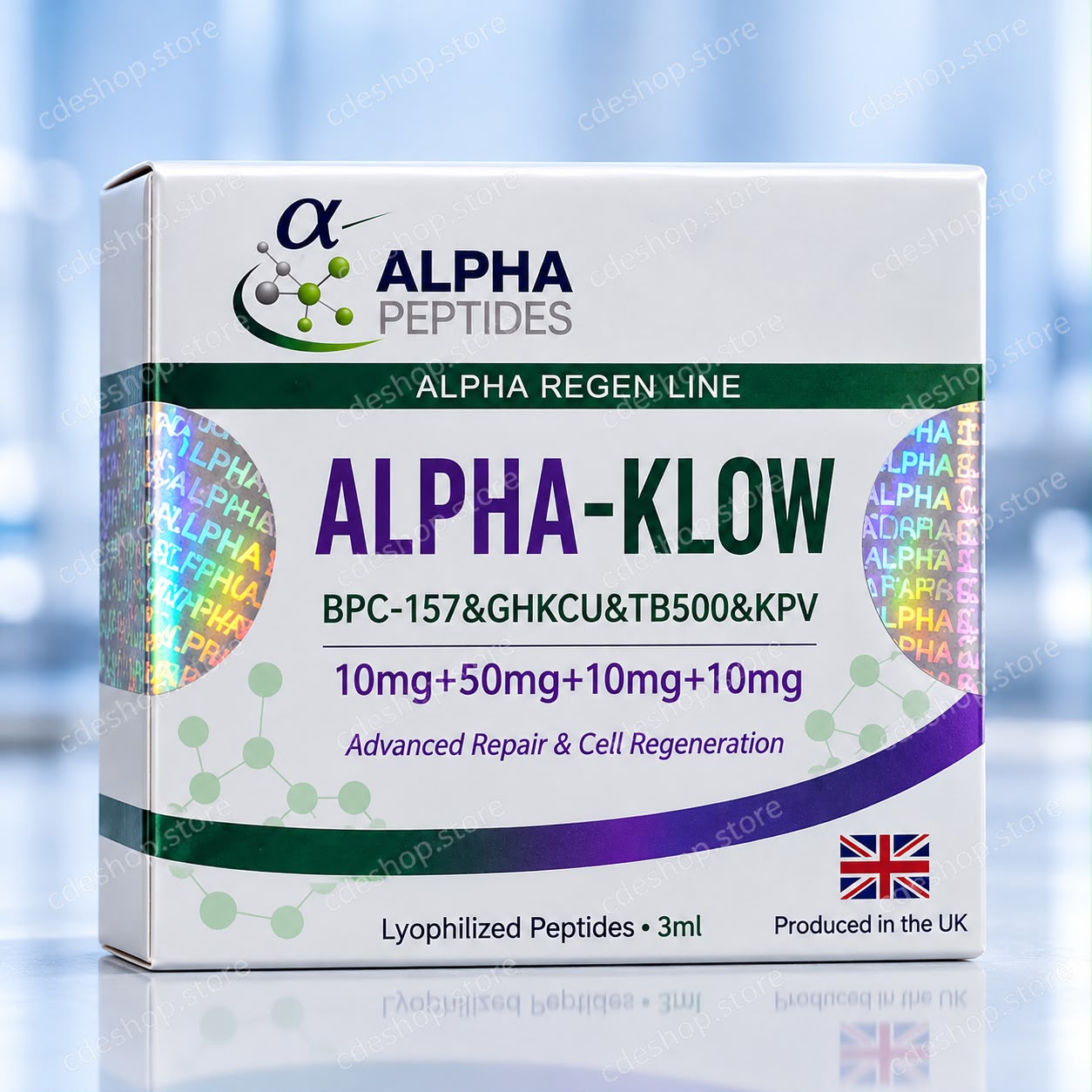 ALPHA-KLOW (BPC-157+GHK-Cu+TB-500+KPV) 80MG