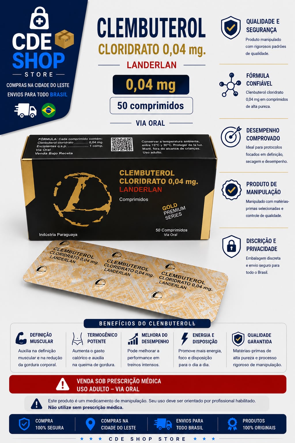 CLEMBUTEROL LANDER GOLD 0.04MG